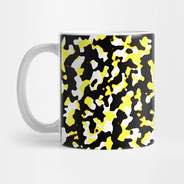 Yellow White and Black Camo pattern by InspiredCreative